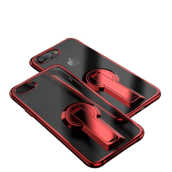 Effektivt PLATED deksel for iPhone 7 (stativfunksjon) Röd