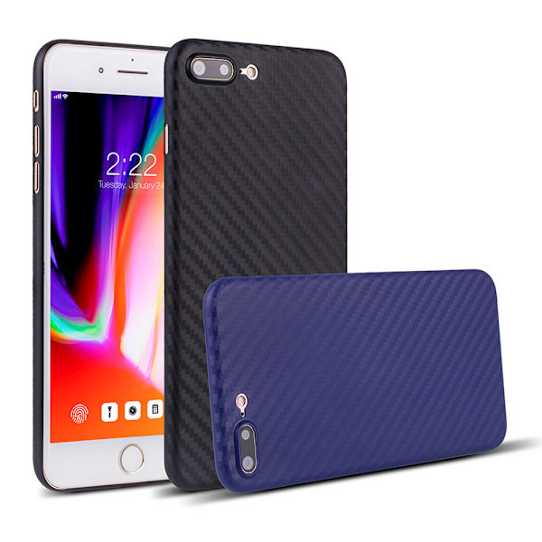 iPhone 8 - Carbonmodell Praktiskt Skal (LEMAN) Röd