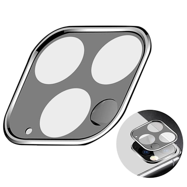 iPhone 11 Kameralinsskydd i Härdat glas + Titanlegeringsram Silver