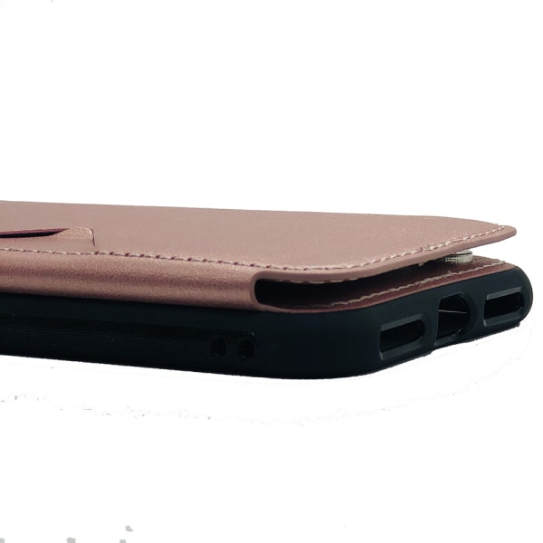 iPhone 7 - Stilrent Stötdämpande Skal med Kortfack (HANMAN) Roséguld