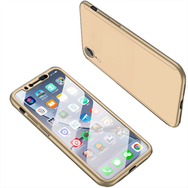 iPhone XR - Skyddande Floveme Dubbelskal Guld