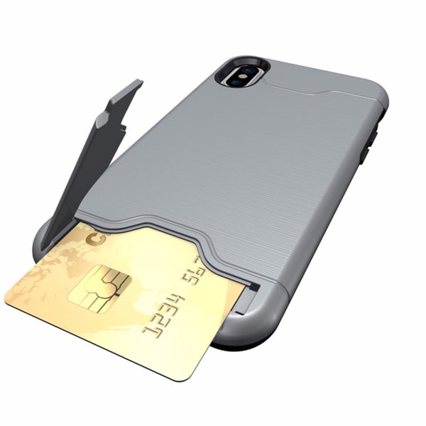 iPhone XS MAX - Tyylikäs suojakuori korttilokerolla Grön