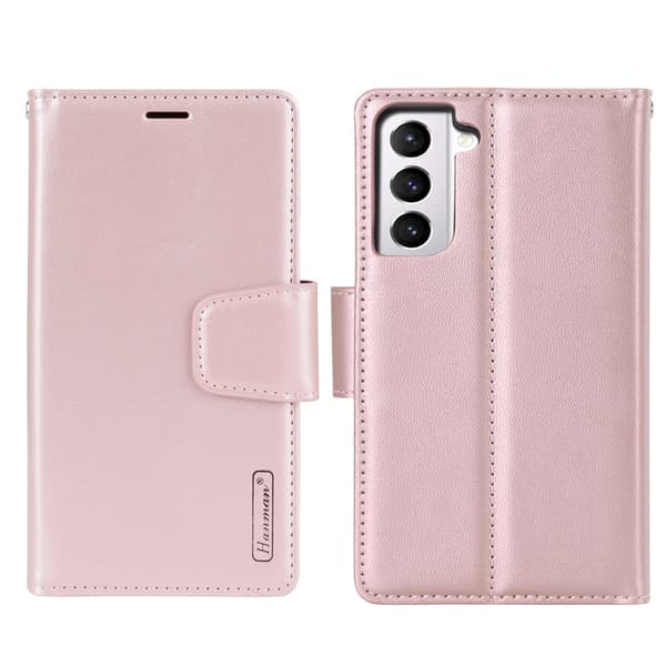 Samsung Galaxy S21 Plus - Elegantti Hanman 2-1 lompakkokotelo Brun