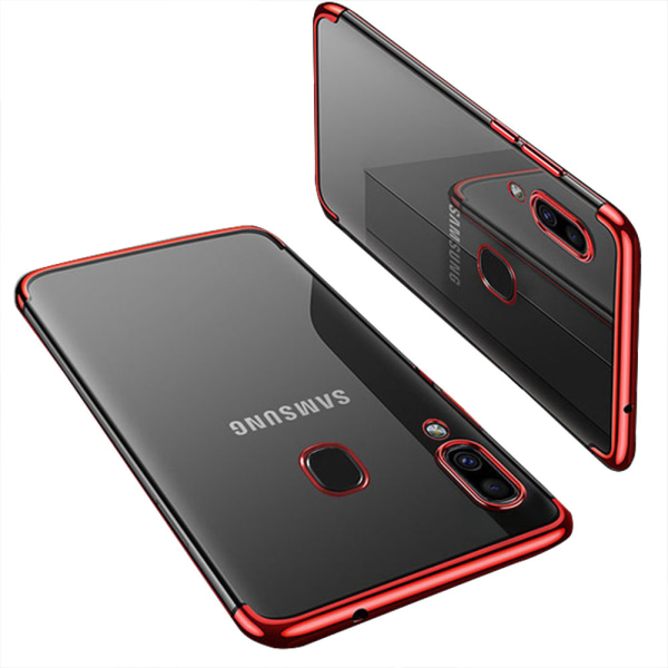 Samsung Galaxy A20E - Iskuja vaimentava silikonisuojus Floveme Svart