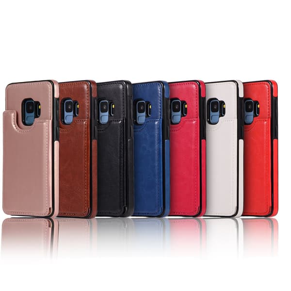 Etui med lommebok til Samsung Galaxy S9 Röd