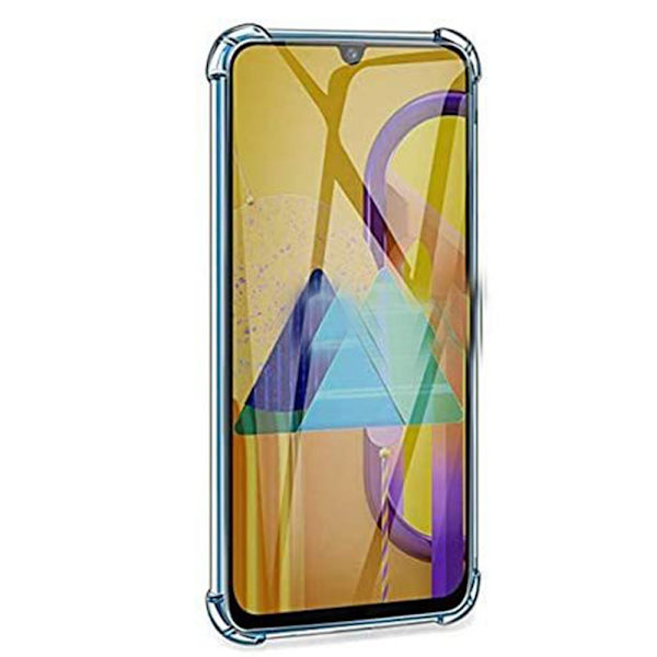 Samsung Galaxy A21S - Genomtänkt Skyddsskal med Korthållare Transparent/Genomskinlig