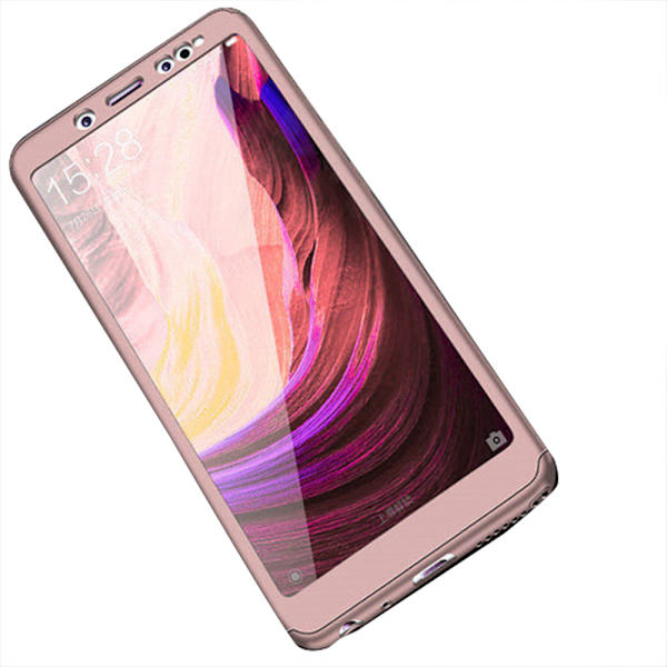 Exklusivt Smart Dubbelsidigt Skal - Huawei Y6 2019 Roséguld