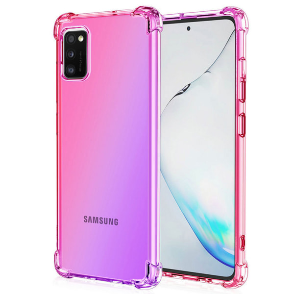 Tyylikäs silikonikuori - Samsung Galaxy A41 Blå/Rosa
