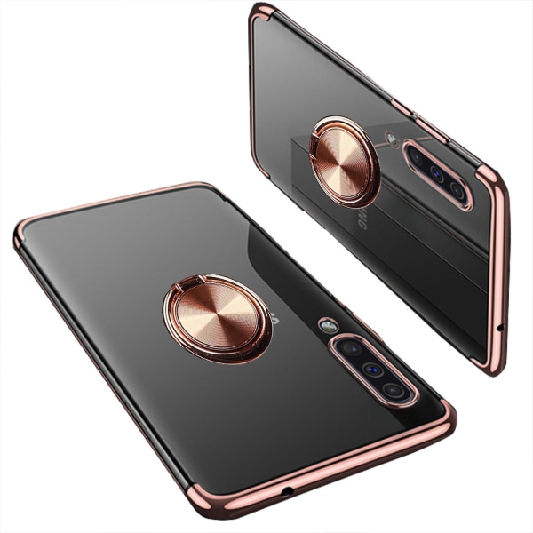 Samsung Galaxy A70 - Skyddande Skal med Ringh�llare FLOVEME Roséguld