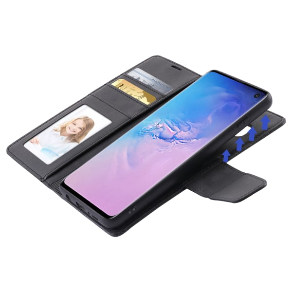 Elegant Wallet etui 2 i 1 - Samsung Galaxy S10 Svart
