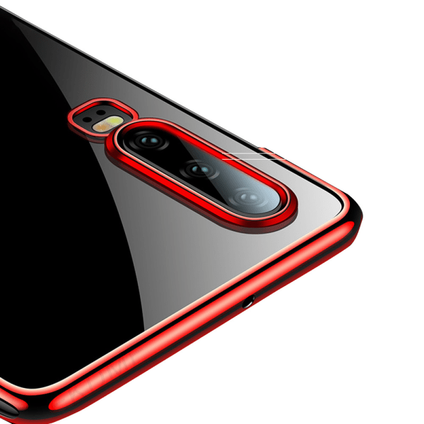Elegant silikondeksel (FLOVEME) - Huawei P30 Röd