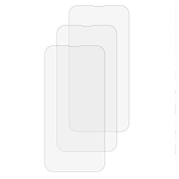 3-PACK 3-i-1 iPhone 14 Pro Front- og bakkameralinsedeksel 0,3 mm Transparent