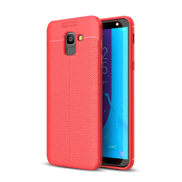 Stilrent Skal från AUTO FOCUS till Samsung Galaxy J6 2018 Röd