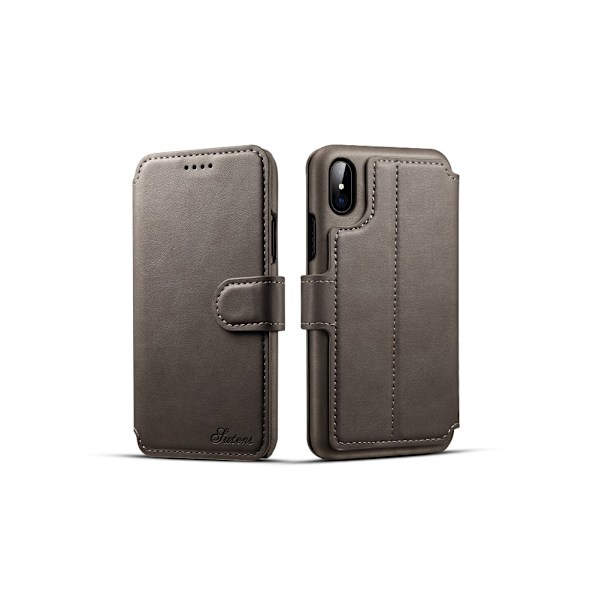 Exklusivt Fodral med Plånbok - iPhone X/XS (PU-Läder) Svart