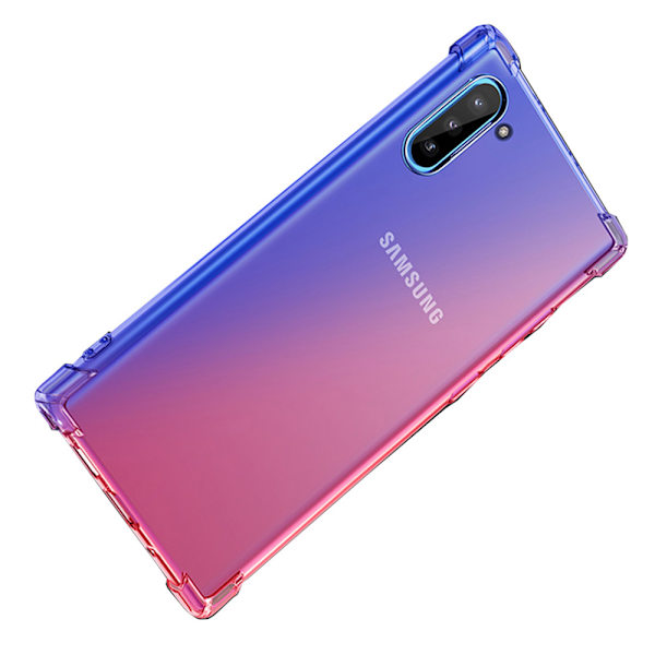 Samsung Galaxy Note10 - Effektfullt Slittåligt Silikonskal Svart/Guld