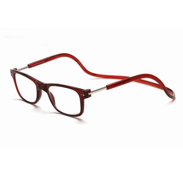 Læsebriller med praktisk magnetfunktion Vinröd 2.5