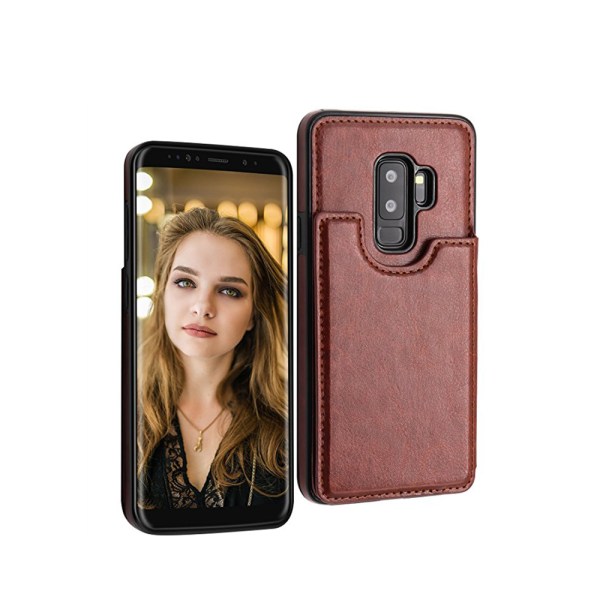 Smart deksel med lommebok til Samsung Galaxy S9+ Röd