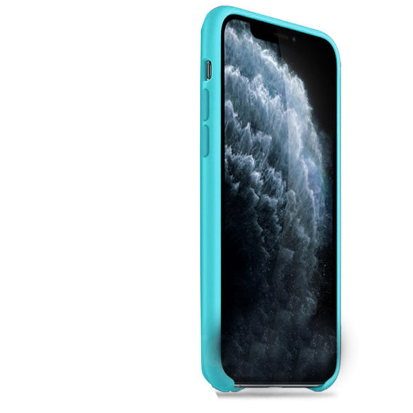 iPhone 11 - Beskyttende slankt og glatt silikondeksel (FLOVEME) Himmelsblå