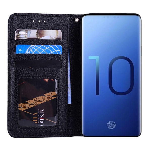 Samsung Galaxy S10+ - Stilrent Plånboksfodral (NKOBEE) Blå