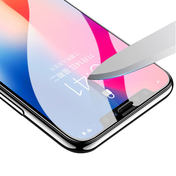 iPhone X/XS 4-PACK Skärmskydd 2.5D Ram 9H 0,3mm Svart