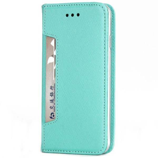 Praktiskt Stilrent (FLOVEME) Plånboksfodral - Samsung Galaxy S9 Grön
