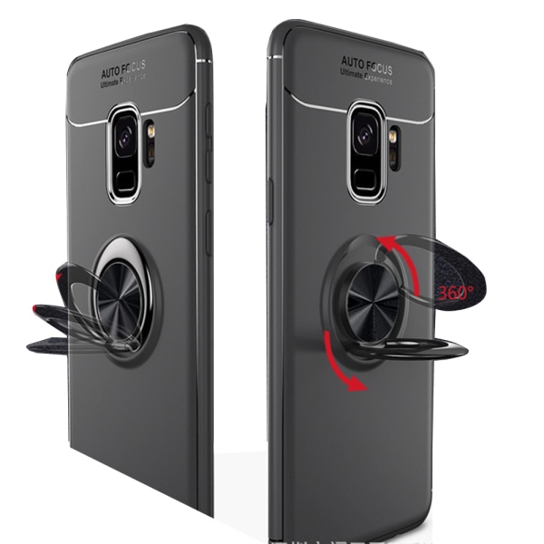 Samsung Galaxy A6 2018 - AUTO FOCUS - Cover med ringholder Röd/Röd