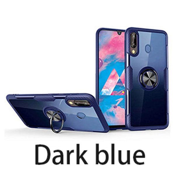 Huawei P Smart 2019 - Beskyttelsesdeksel med ringholder Mörkblå Mörkblå