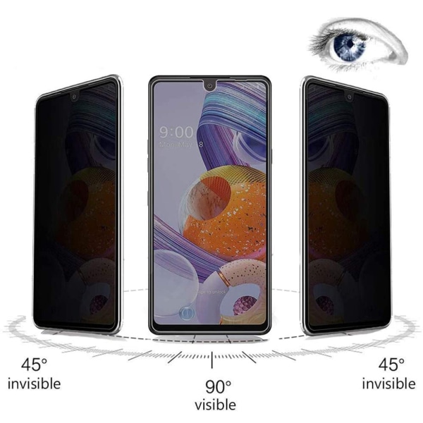 Samsung Galaxy A13 5G näytönsuoja Anti-Spy HD 0.3mm Svart