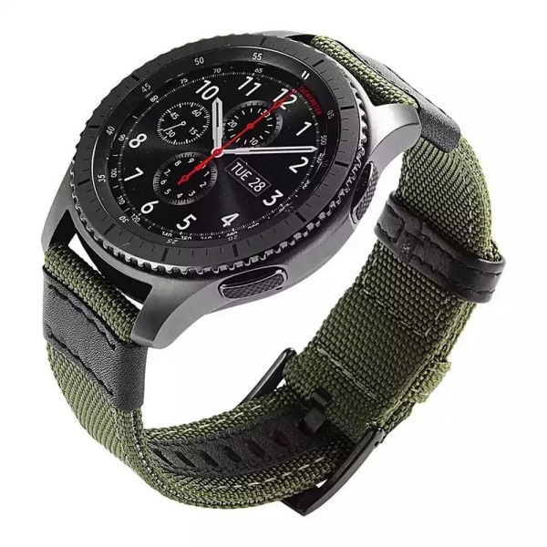 Bekväma Nylonarmband - Samsung Galaxy Watch S3 Frontier Grön 20mm