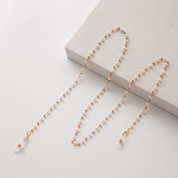 Eksklusiv Stilfuld Pearls Brillesnor Senil ledning Pearl+Copper