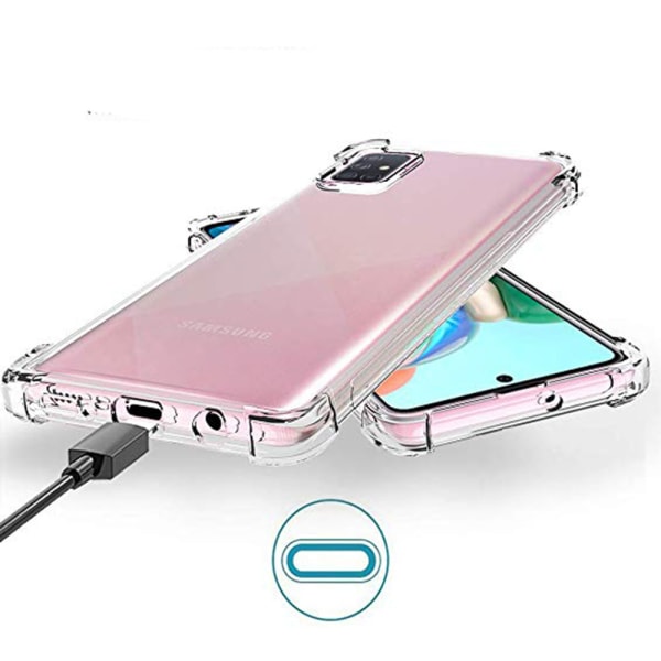 Samsung Galaxy A51 - Stødabsorberende Floveme Cover Transparent/Genomskinlig