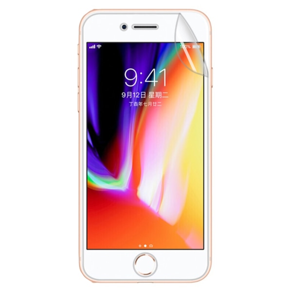 iPhone SE 2020 3-PACK Pehmeä näytönsuoja PET 9H 0,2mm Transparent/Genomskinlig Transparent/Genomskinlig