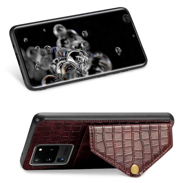Praktiskt Skal med Kortfack - Samsung Galaxy S20 Ultra Blå