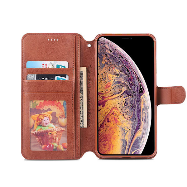 Skyddande Stilsäkert Plånboksfodral - iPhone X/XS Blå