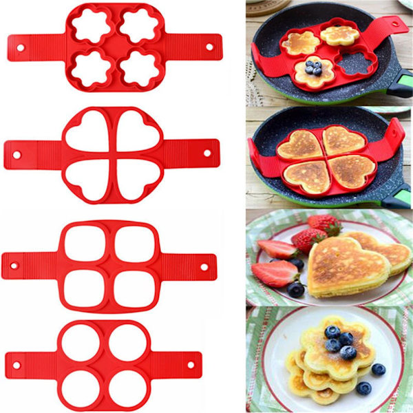 Praktiskt Stekmall/Form för Pannkakor, ägg (Anti-Heat) Mixed