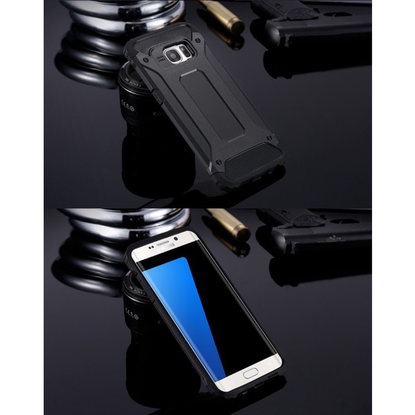Galaxy S7 Edge - Stilig eksklusivt NEO HYBRID beskyttelsesdeksel Röd