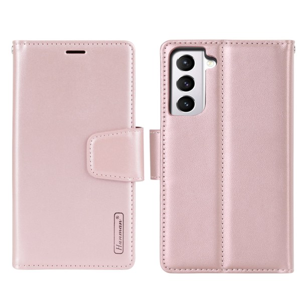 Samsung Galaxy S21 - Stilfuldt 2-1 HANMAN Wallet etui Roséguld