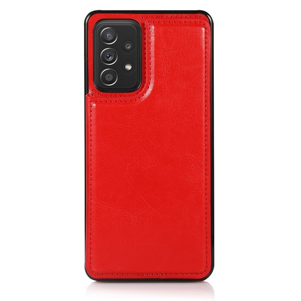 Samsung Galaxy A72 - Genomtänkt Nkobee Skal med Korthållare Röd