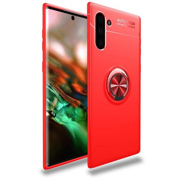 Stötdämpande Skal Ringhållare - Samsung Galaxy Note10 Röd/Röd