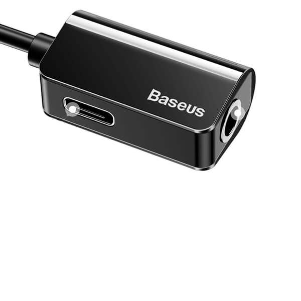 Baseus AUX-Splitter (2 i 1) Adapter för laddning (Type-C) Silver Silver