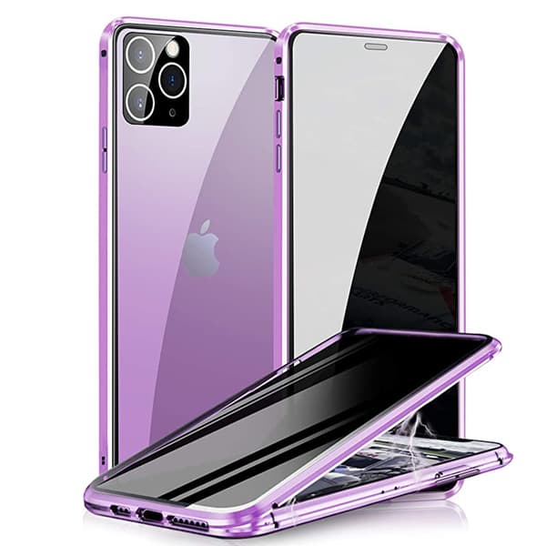 iPhone 12 Pro Max - Skyddande Magnetiskt Dubbelskal Blå