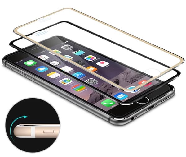 MyGuard Skärmskydd 3-PACK (Aluminium) Fullfit iPhone 7 Plus Guld