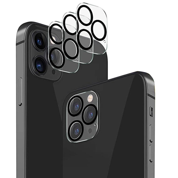 3-PACK iPhone 12 Pro Korkealaatuinen erittäin ohut kameran linssin suojus Transparent/Genomskinlig