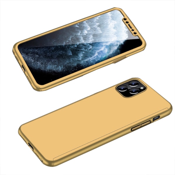 iPhone 11 Pro Max - Skyddande Dubbelsidigt Skal (FLOVEME) Guld