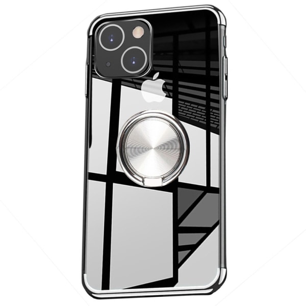 iPhone 13 - støtdempende etui med ringholder (Floveme) Silver