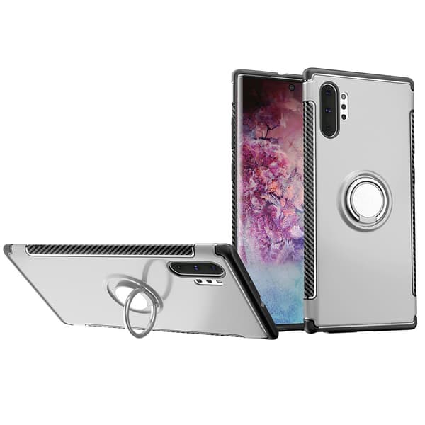 Samsung Galaxy Note10 Plus - Smart Skal med Ringhållare Guld Guld