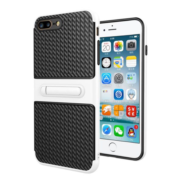 iPhone 8 Plus - Beskyttelsescover med Kickstand fra LEMAN Vit