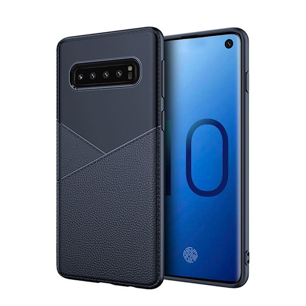 Samsung Galaxy S10e - Leman Skyddsskal med L�derdesign Brun