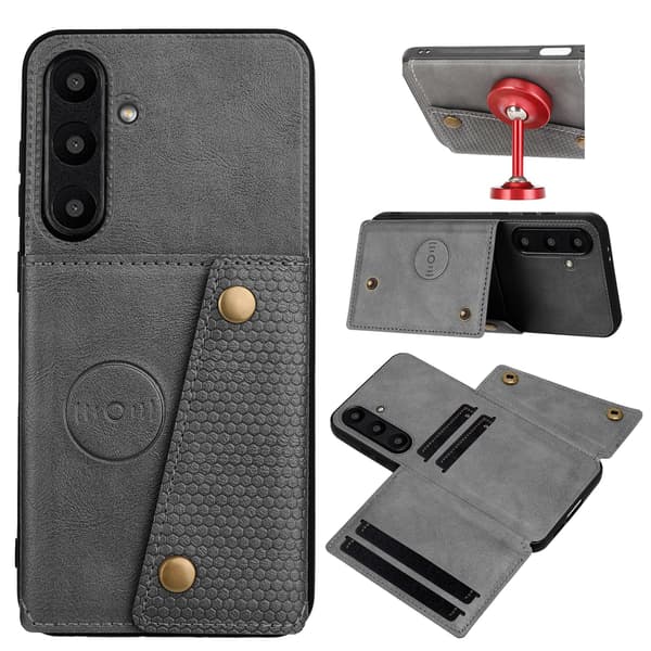 Retro plånboksskal med ställfunktion Galaxy S25 Röd