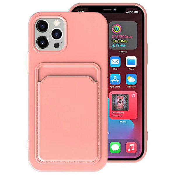 iPhone 11 Pro Max - Effektfullt FLOVEME Skal med Korthållare Rosa